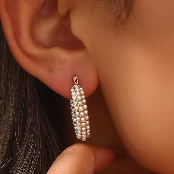 Pearl Hoops