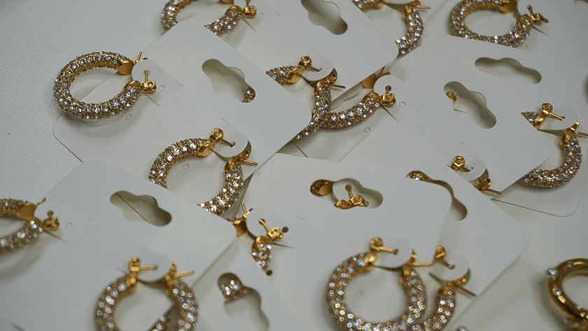 Crystal Zircon Hoops