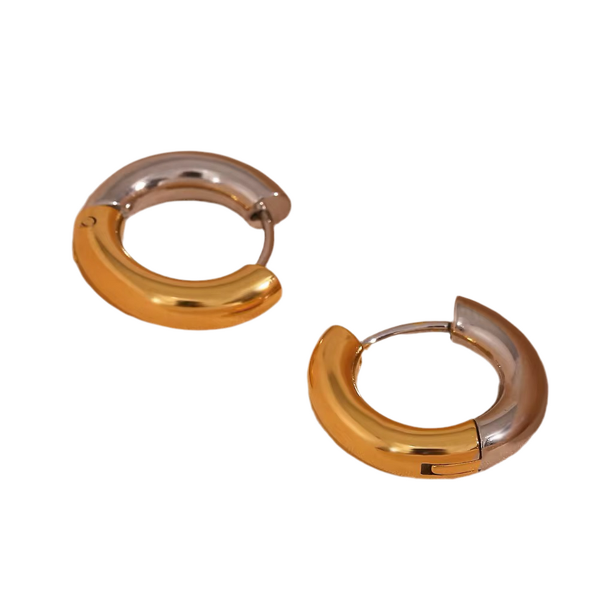 Simple Mixed Metal Hoop