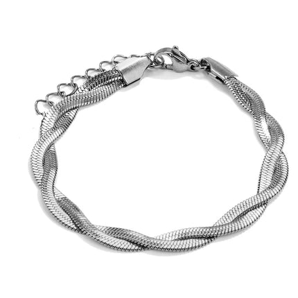 Silver Twist Anklet