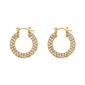Crystal Zircon Hoops