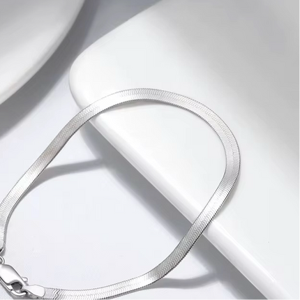 Silver Herringbone