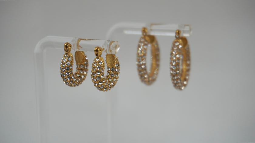Crystal Zircon Hoops